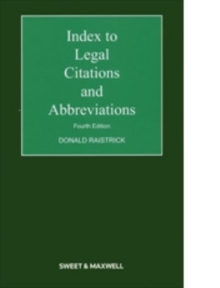 Image for Index to Legal Citations and Abbreviations