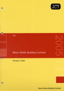 Image for JCT: Minor Works Building Contract Revision 2 2009