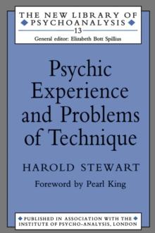 Psychic Experience and Problems of Technique