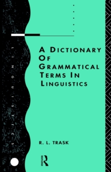 Image for A Dictionary of Grammatical Terms in Linguistics
