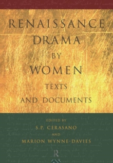 Image for Renaissance Drama by Women: Texts and Documents