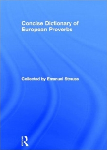 Concise Dictionary of European Proverbs