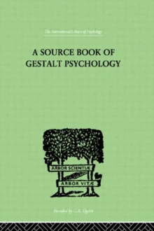 Source Book Of Gestalt Psychology
