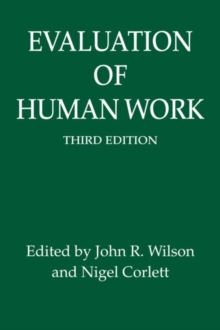Image for Evaluation of human work  : a practical ergonomics methodology