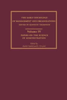 Papers on the Science of Administration
