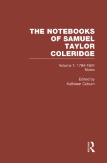 Coleridge Notebooks  V1 Notes