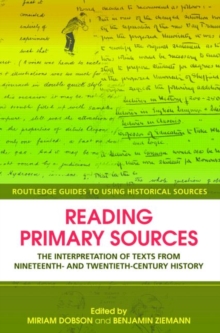 Image for Reading Primary Sources