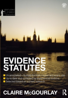 Image for Evidence Statutes 2012-2013