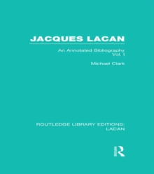 Jacques Lacan (Volume I)