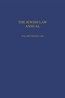 Jewish Law Annual Volume 21