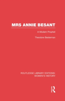 Image for Mrs Annie Besant  : a modern prophet