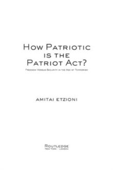 Image for How Patriotic is the Patriot Act?