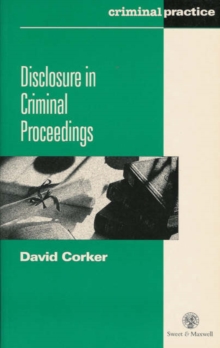 Image for Disclosure in Criminal Proceedings