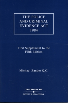Image for The Police and Criminal Evidence Act 1984
