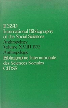 Image for IBSS: Anthropology: 1972 Vol 18