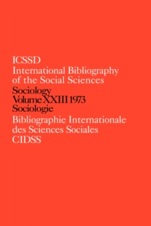 Image for IBSS: Sociology: 1973 Vol 23