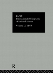 Image for IBSS: Political Science: 1960 Volume 9
