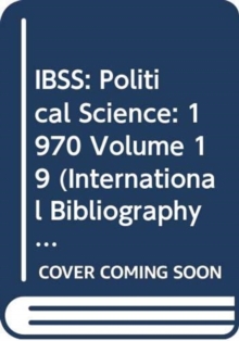 Image for IBSS: Political Science: 1970 Volume 19