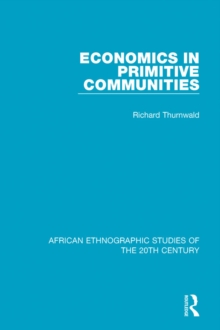 Image for Economics in primitive communities