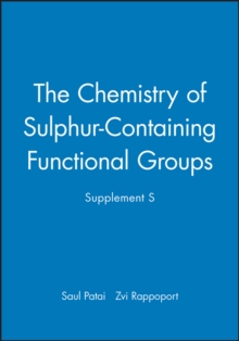 Image for Supp S – The Chemistry of Sulphur Containing Functional Groups