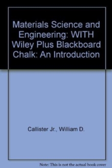 Image for Materials Science and Engineering : An Introduction