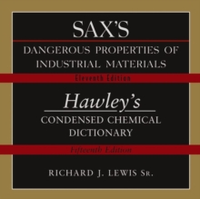 Image for Sax's Dangerous Properties of Industrial Materials Eleventh Edition and Hawley's Condensed Chemical Dictionary Fifteenth Edition Combination CD