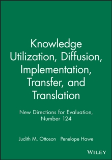 Image for Knowledge Utilization, Diffusion, Implementation, Transfer, and Translation