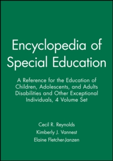 Image for Encyclopedia of Special Education, 4 Volume Set