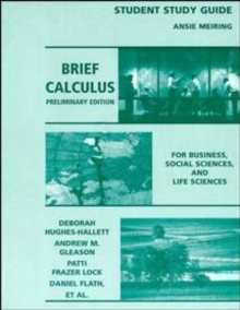 Image for Brief calculus for business, social sciences, and life sciences: Student study guide