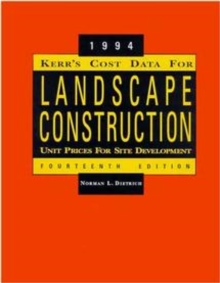 Image for Kerr's Cost Data for Landscape Construction