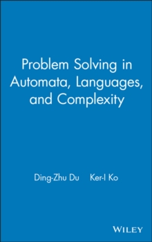Image for Problem solving in automata, languages, and complexity