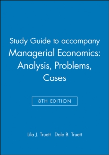 Image for Study Guide to accompany Managerial Economics: Analysis, Problems, Cases
