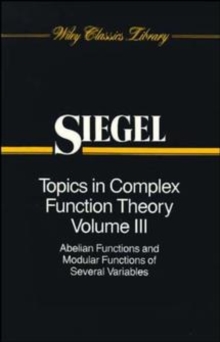 Image for Topics in Complex Function Theory, Volume 3