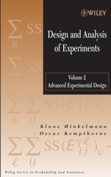 Image for Design and analysis of experiments.: (Advanced experimental design)