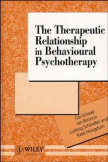 Image for The Therapeutic Relationship in Behavioural Psychotherapy