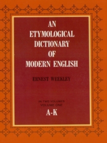 Image for Etymological Dictionary of Modern English, Vol. 1