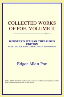 Image for Collected Works of Poe, Volume II (Webster's Italian Thesaurus Edition)