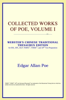 Image for Collected Works of Poe, Volume I (Webster's Chinese-Traditional Thesaurus Edition)