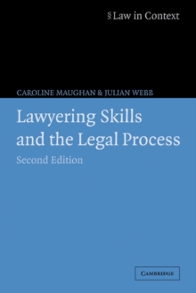 Image for Lawyering skills and the legal process