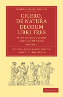 Image for Cicero, De natura deorum libri tres: with introduction and commentary.
