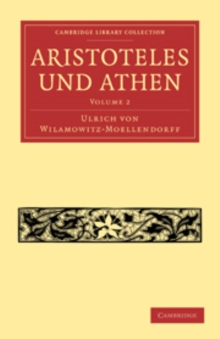 Image for Aristoteles Und Athen: Volume 2