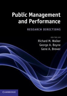 Image for Public Management and Performance: Research Directions