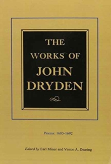 Image for The Works of John Dryden, Volume III