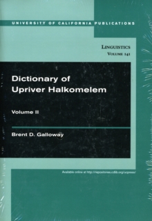 Image for Dictionary of Upriver Halkomelem