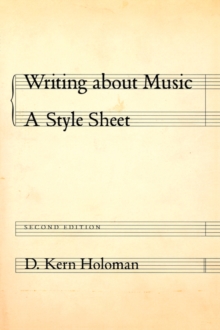 Image for Writing about Music