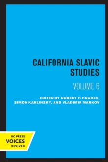 Image for California Slavic studiesVolume VI