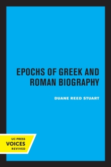 Image for Epochs of Greek and Roman biography