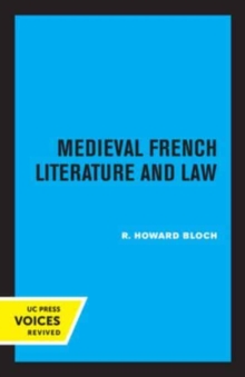 Image for Medieval French Literature and Law