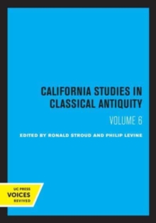 Image for California Studies in Classical Antiquity, Volume 6
