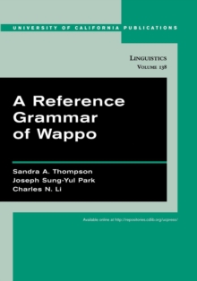 Image for Reference Grammar of Wappo